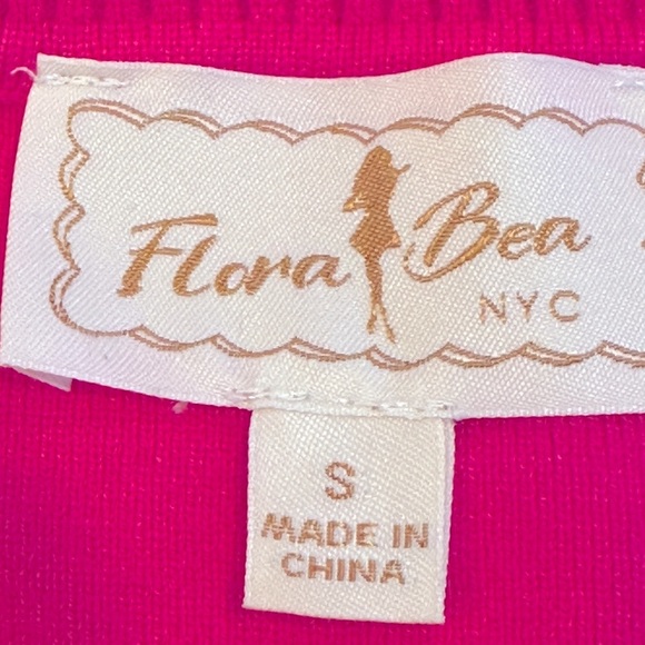 👗Flora Bea NYC sleevless turtleneck knit top magenta bright pink size S - Picture 3 of 8